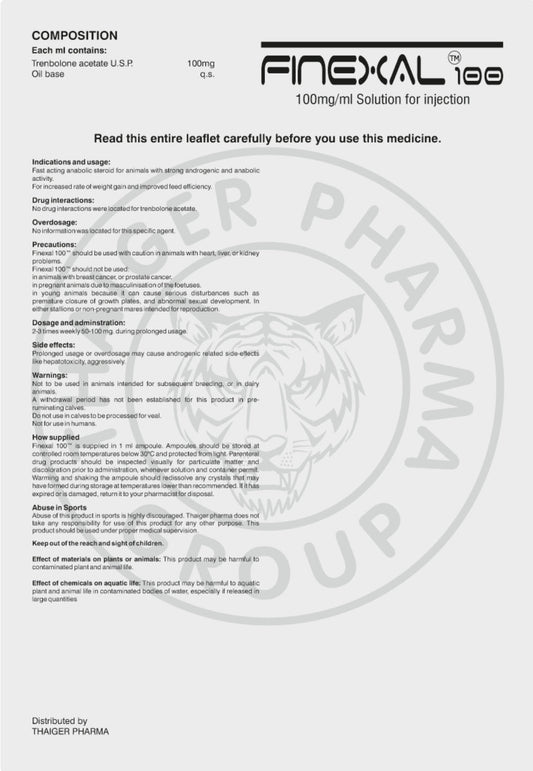FINEXAL 100
TRENBOLONE ACETATE 100 MG