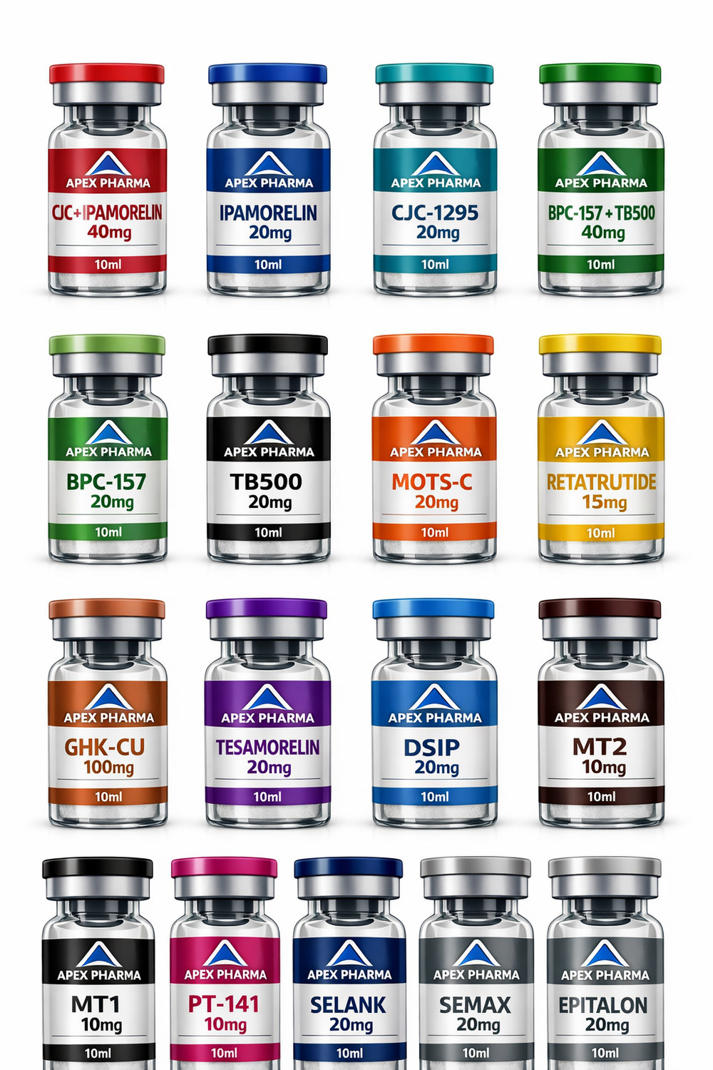 Apex peptides vials